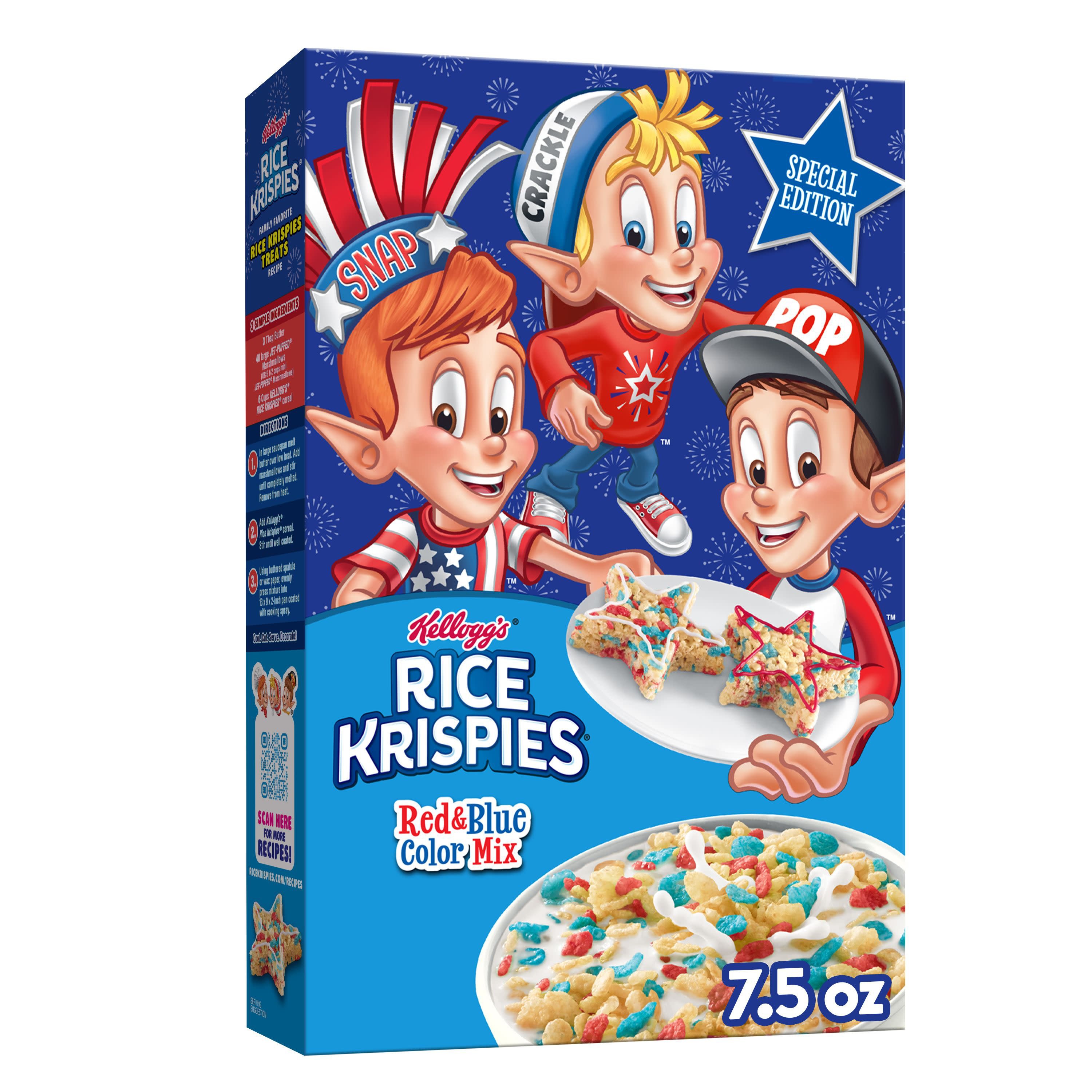 Kellogg's Rice Krispies Red & Blue Cereal - Shop Cereal at H-E-B