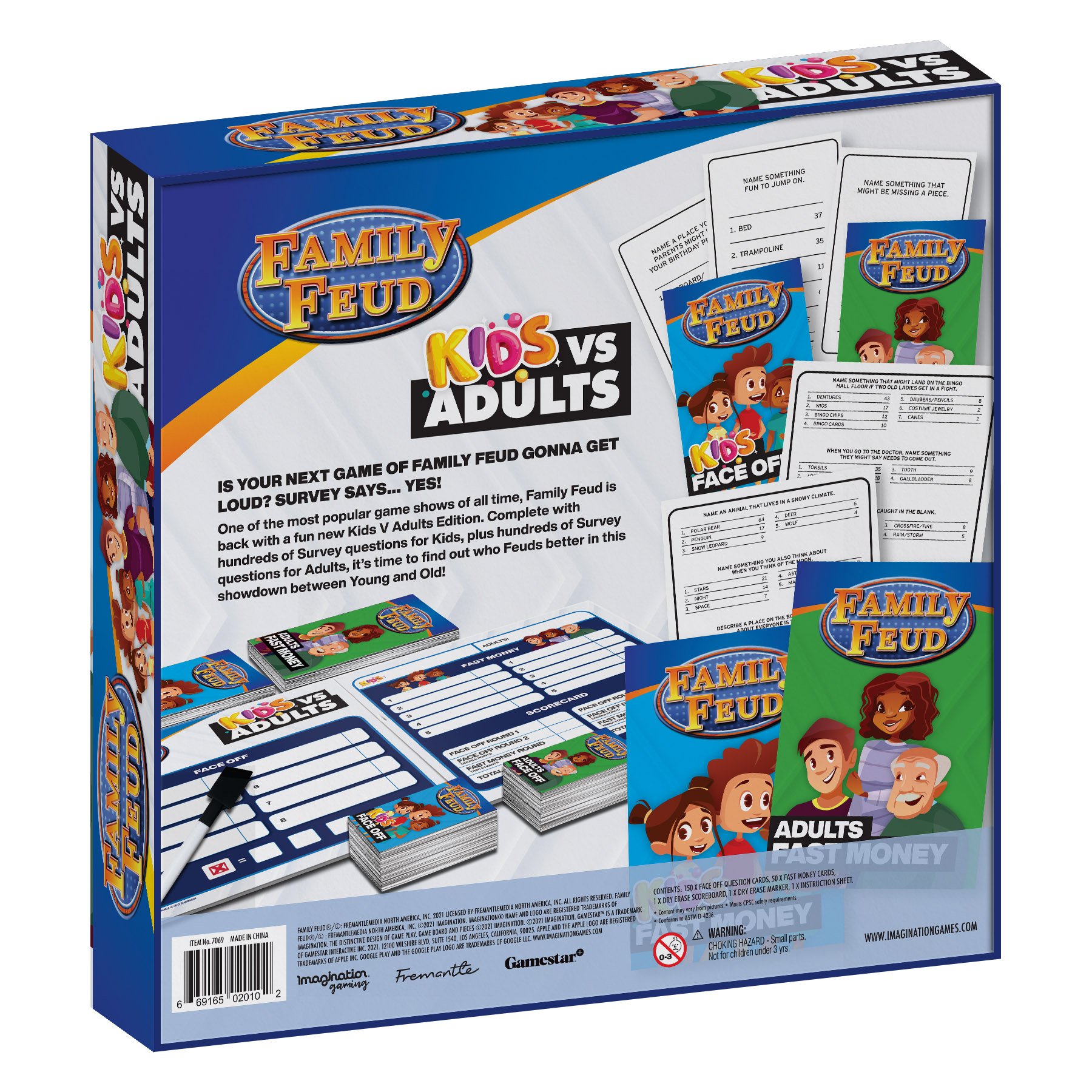 Family Feud Kids Edition Jogo, Perguntas para Crianças Ótimas para diversão  em família, 150 cartas de perguntas, 50 cartões de dinheiro rápido, app com  efeitos sonoros em Promoção na Americanas