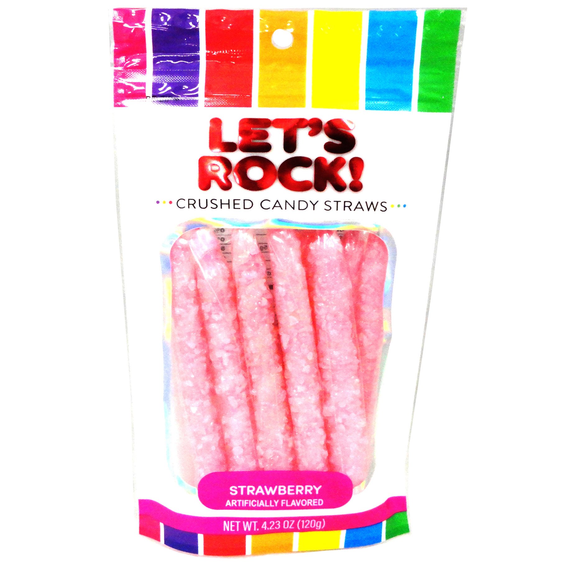 Let's Rock Crushed Candy Straws Strawberry Shop Snacks & Candy at HEB