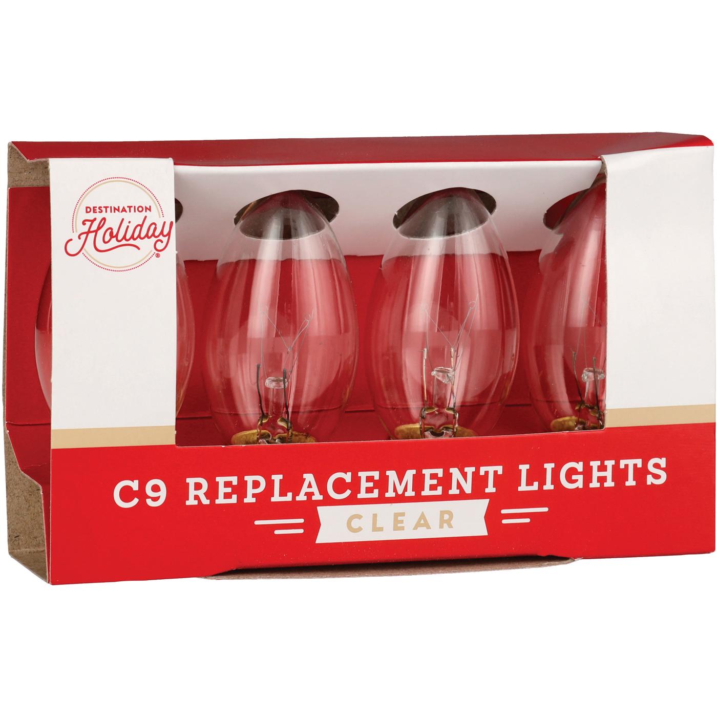 Destination Holiday C9 Replacement Christmas Lights - Clear; image 1 of 2