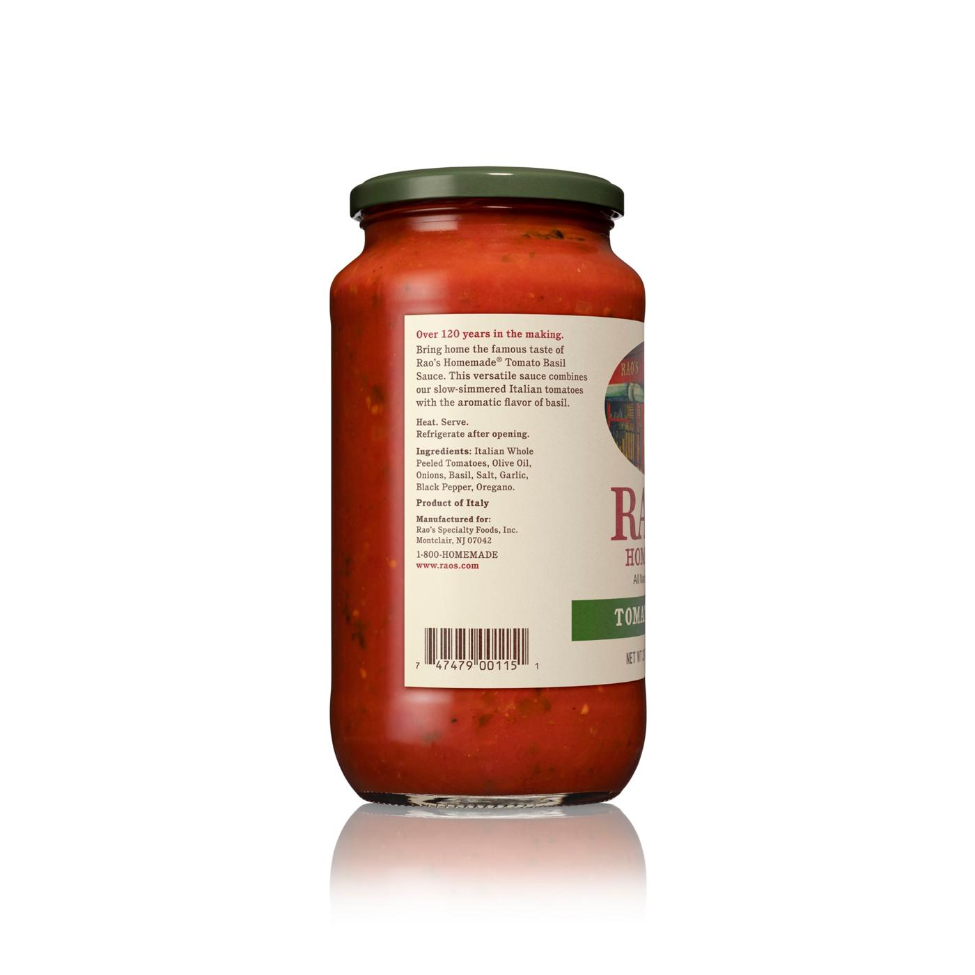 Rao's Homemade Tomato Basil Pasta Sauce; image 2 of 4