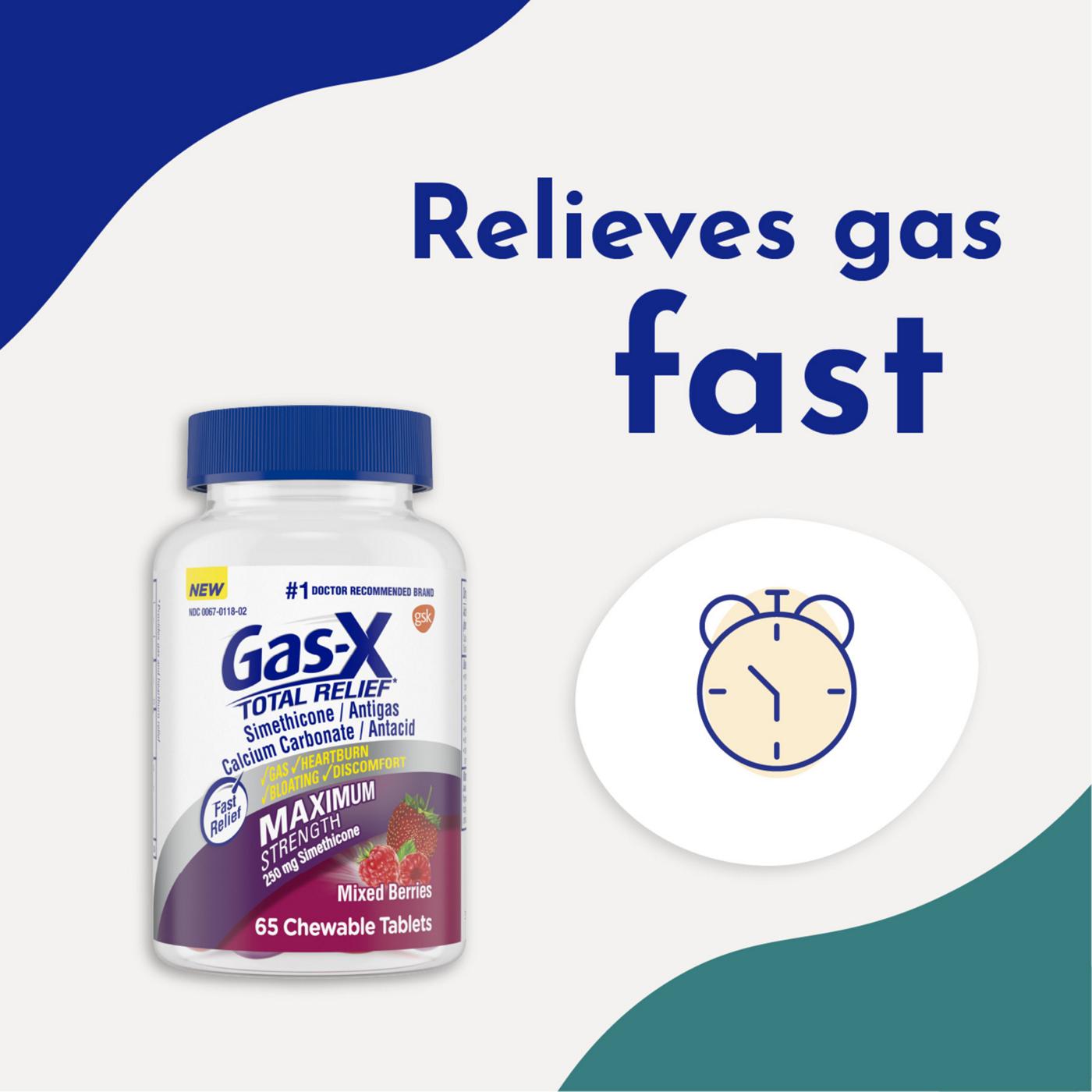 Gas-X Total Relief Maximum Strength Mixed Berries Chewable Tablets; image 3 of 8