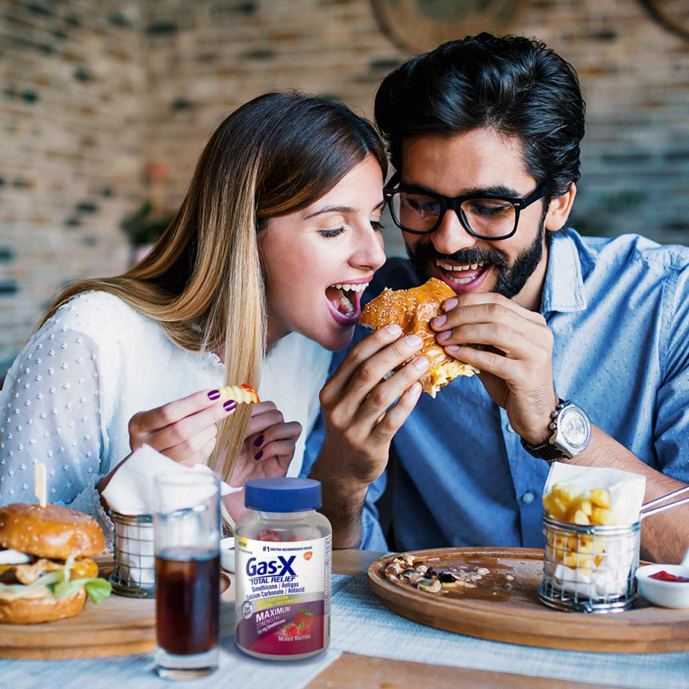 GasX Total Relief Maximum Strength Mixed Berries Chewable Tablets