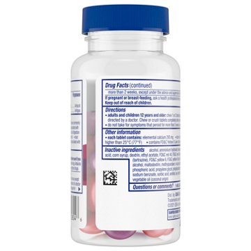 Gas-x Total Relief Chewable Tablets with Maximum Strength Gas Relief Simethicone 250 mg and Heartburn Relief Calcium Carbonate 750 mg, Mixed Berries