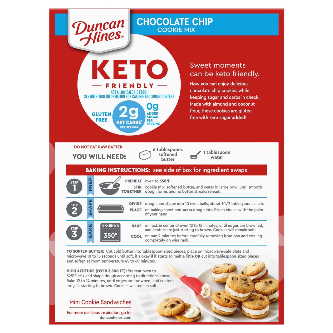 Duncan Hines Keto Friendly Chocolate Chip Cookie Mix; image 7 of 7