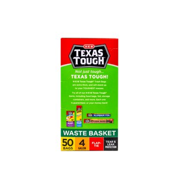 H-E-B Texas Tough Flap Tie Waste Basket Trash Bags, 4 Gallon - Sweet Lavender Scent