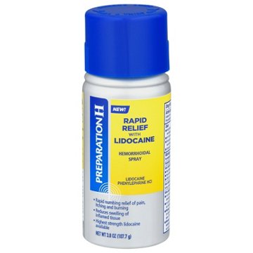 Preparation H Rapid Relief Hemorrhoidal Spray with Lidocaine, 3.8 oz