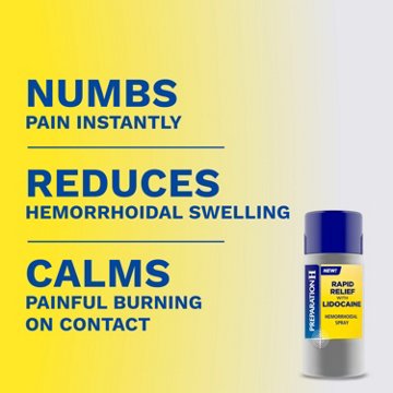 Preparation H Rapid Relief Hemorrhoidal Spray with Lidocaine, 3.8 oz
