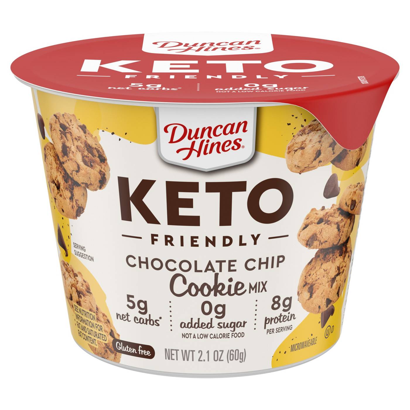 Duncan Hines Keto Friendly Chocolate Chip Cookie Mix Cup; image 1 of 7