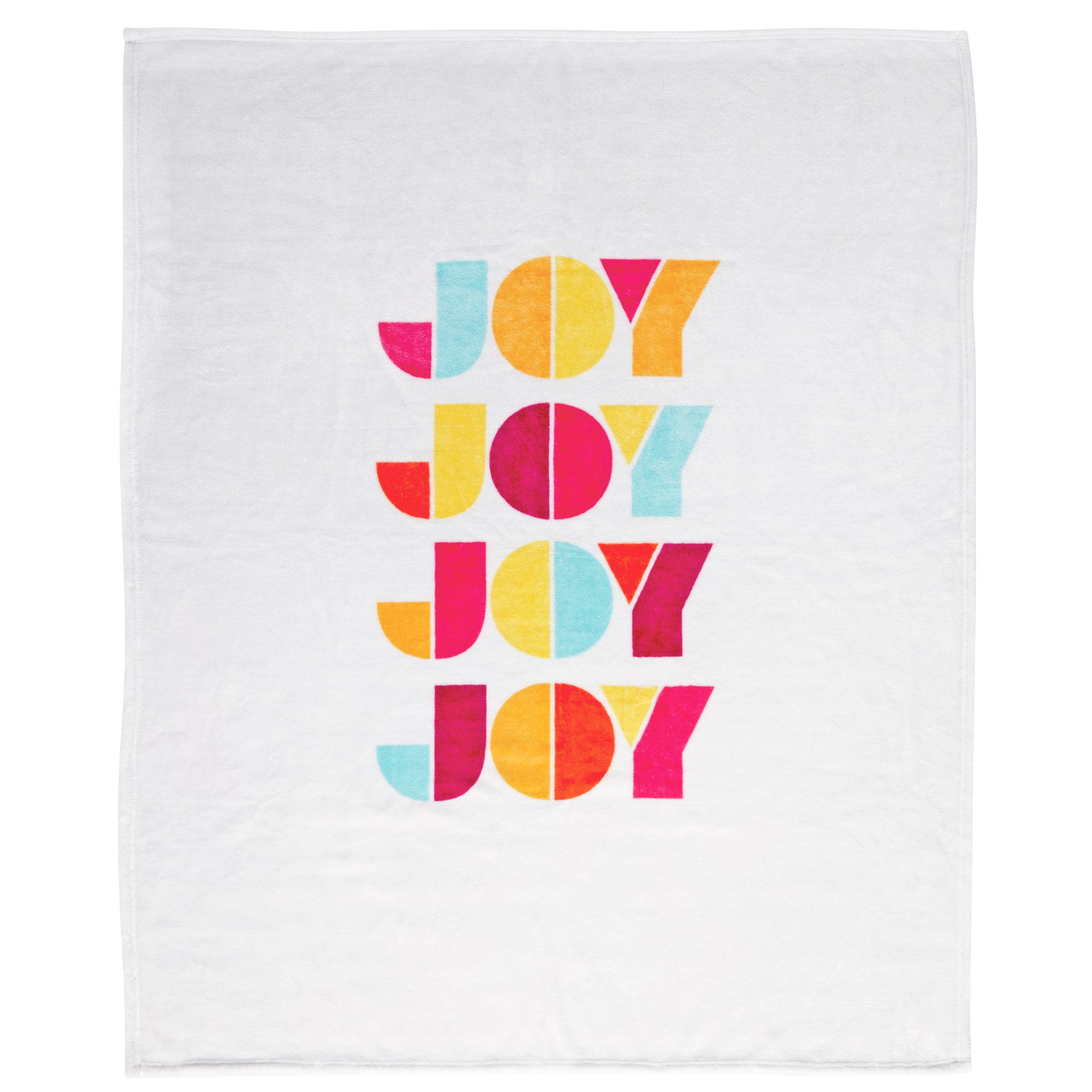 Destination Holiday Festive JOY Throw Blanket White Shop Blankets