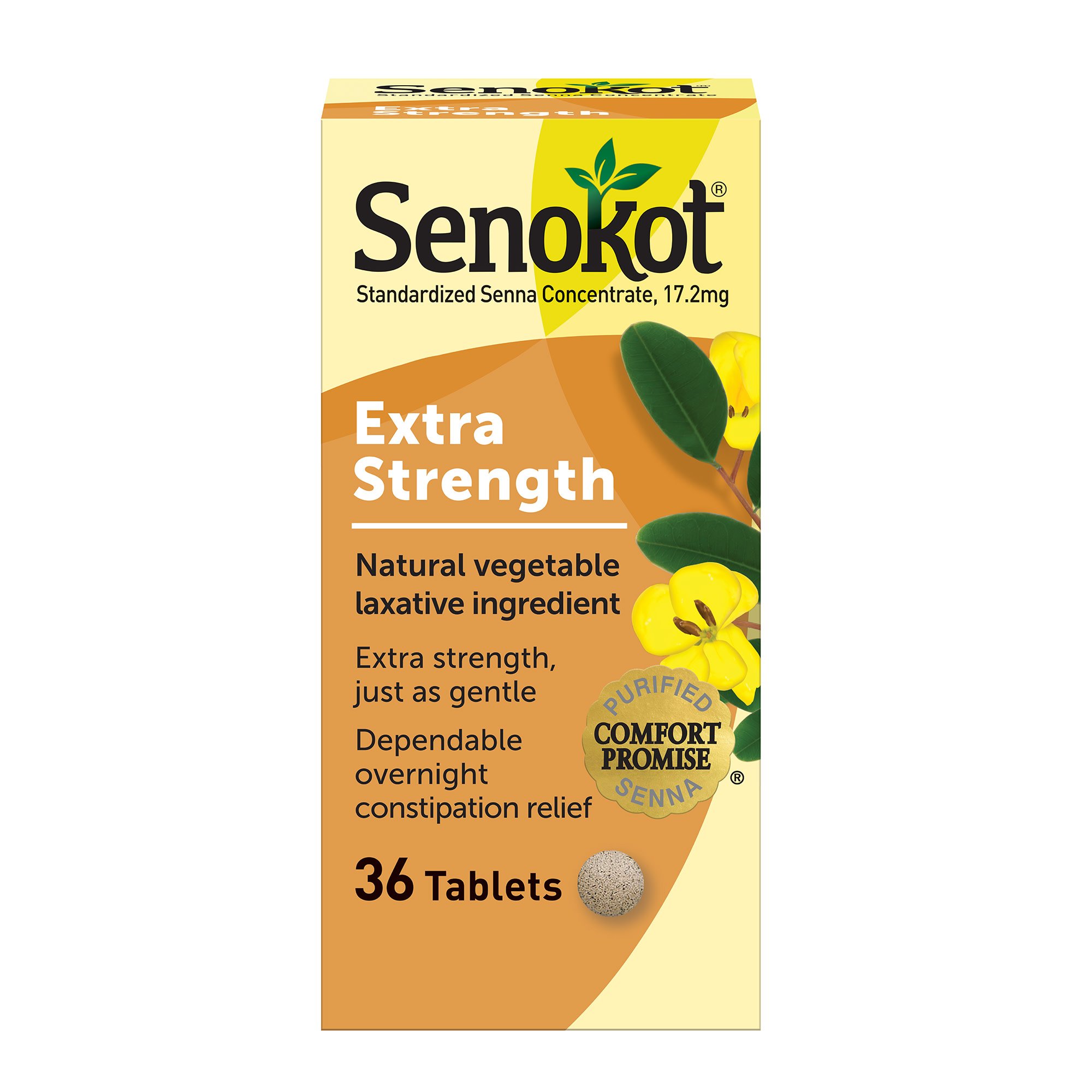 Senokot Extra Strength Natural Vegetable Laxative Tablets, 36 ct