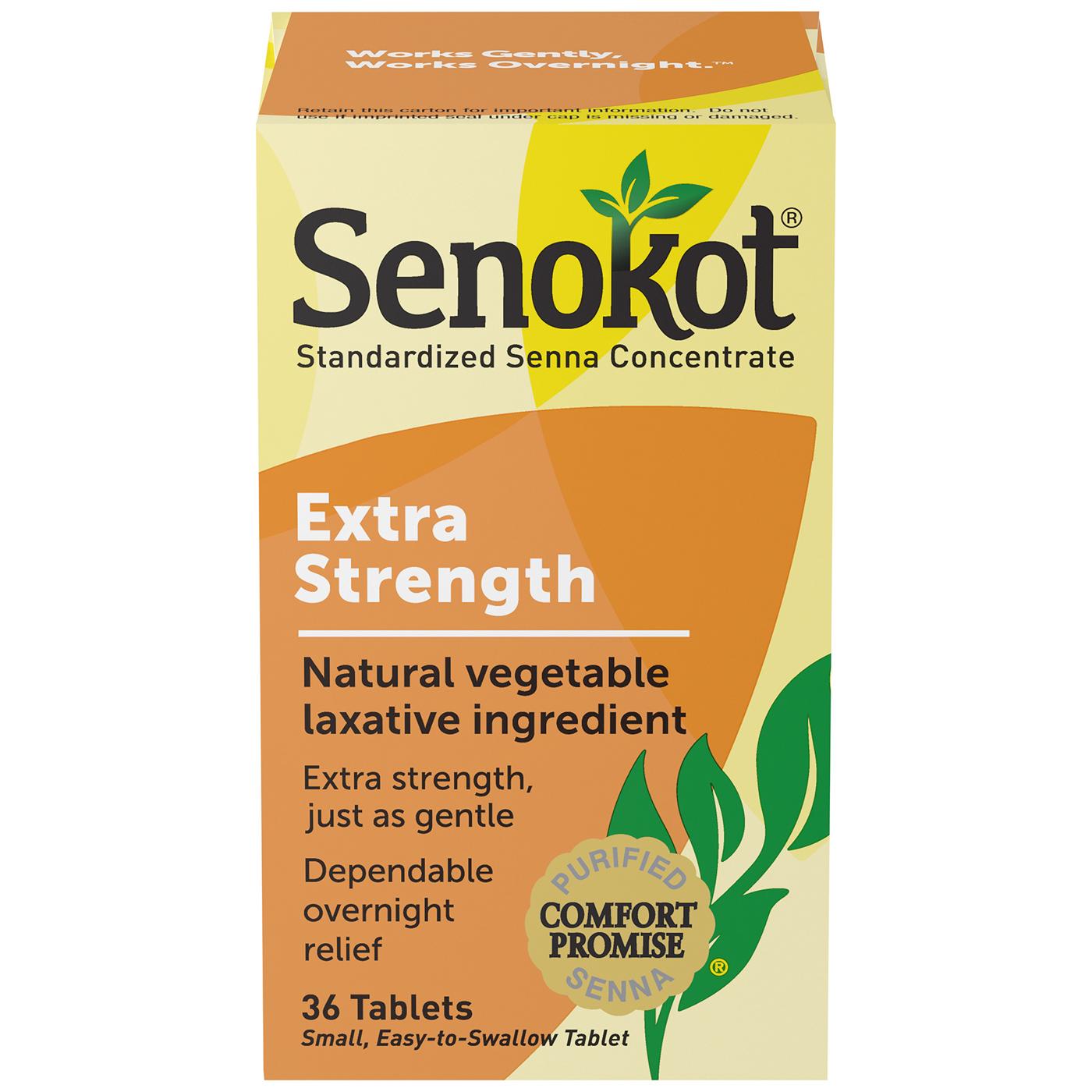 Senokot Extra Strength Natural Vegetable Laxative Tablets; image 1 of 2