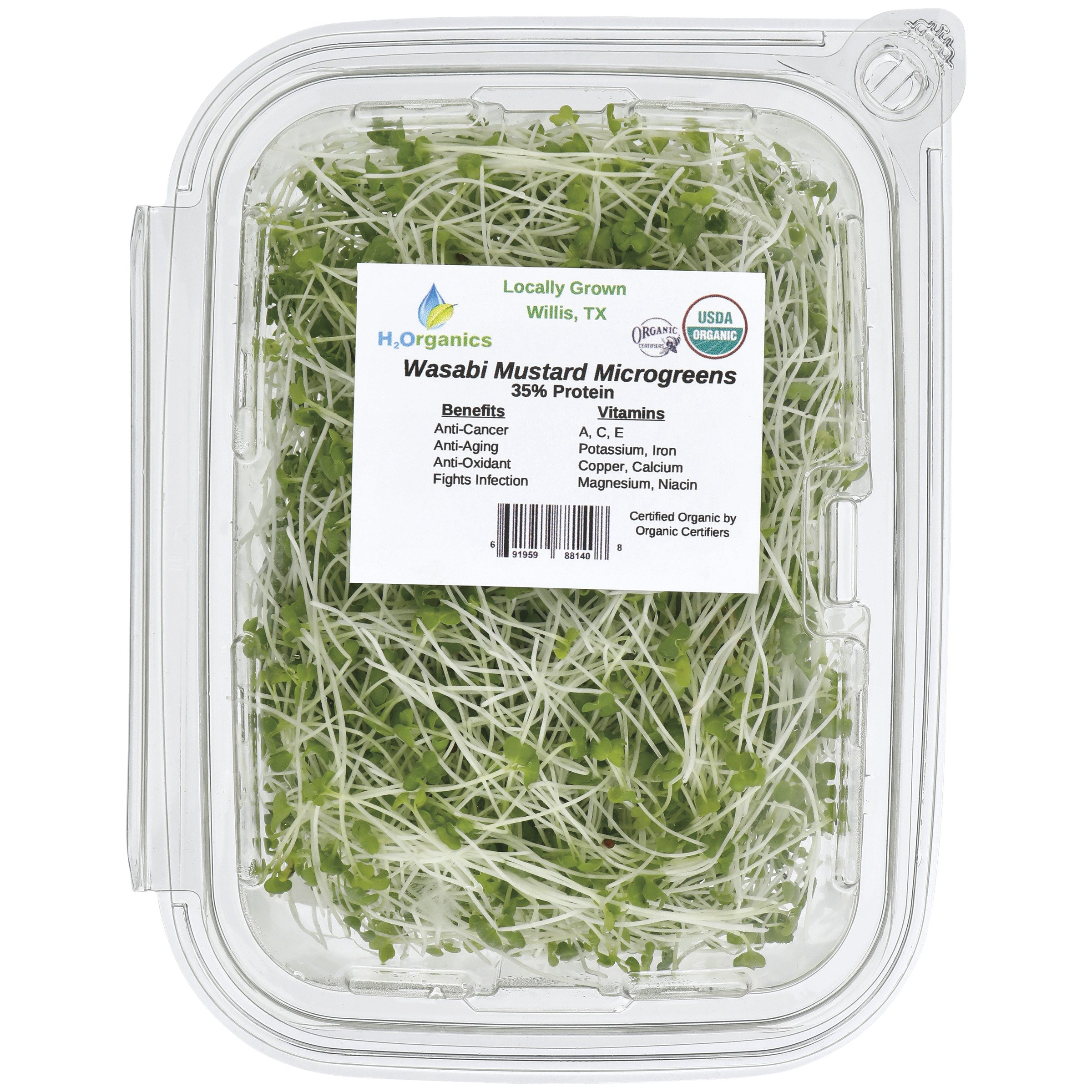 Wasabi Mustard Microgreens Shop Herbs at HEB
