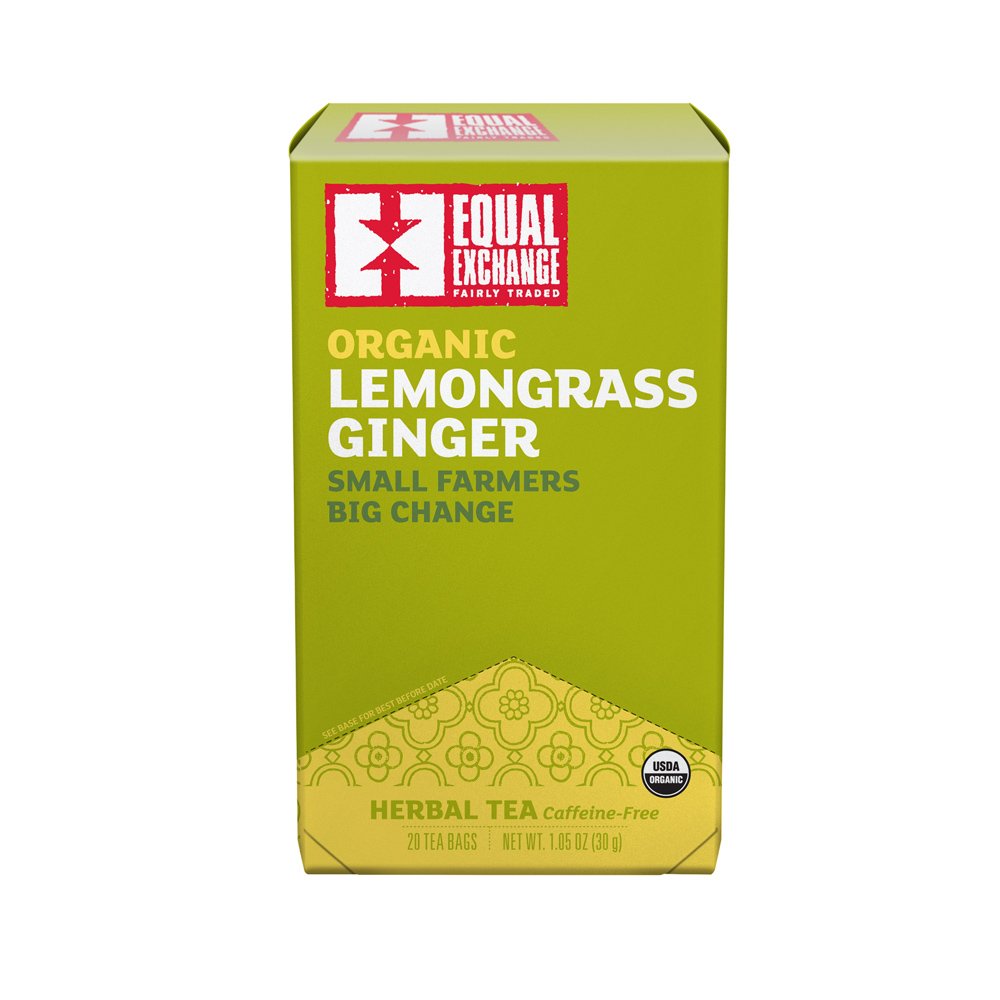 Equal Exchange Organic Lemongrass Ginger Herbal Tea Bags, 20 ct