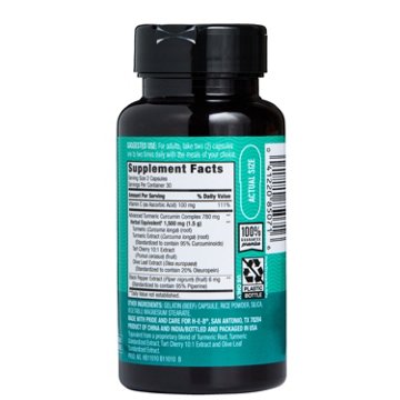 H-E-B Herbals Advanced Turmeric Curcumin Complex Capsules - 1,500 mg, 60 ct