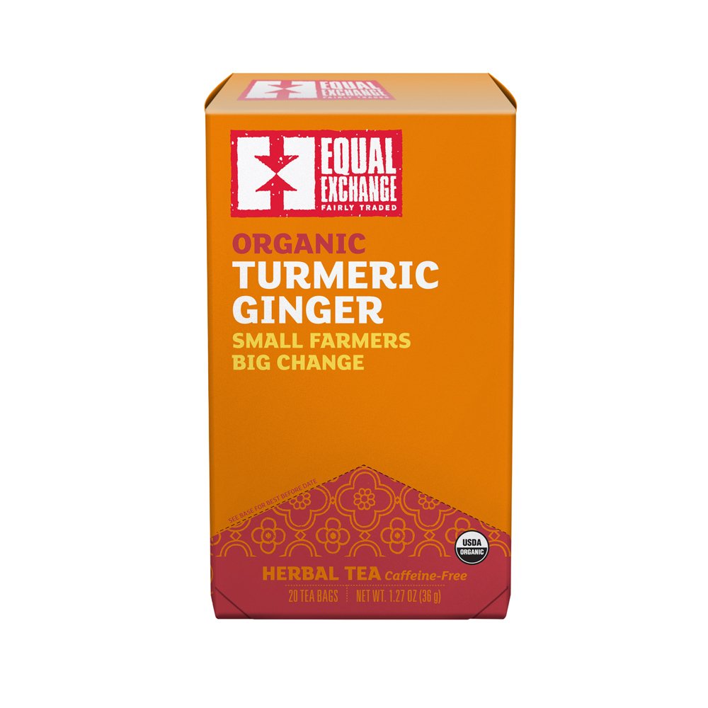 Equal Exchange Organic Turmeric Ginger Herbal Tea Bags, 20 ct