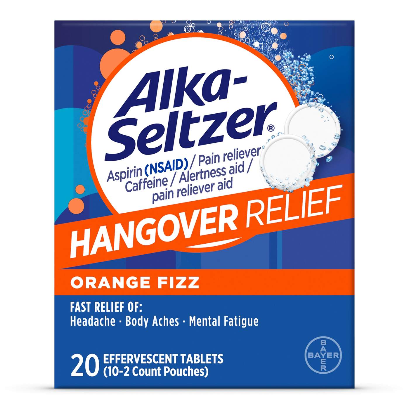 Alka-Seltzer Hangover Relief  Effervescent Tablets Orange Fizz; image 1 of 7