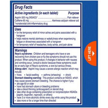 Alka-Seltzer Hangover Relief  Effervescent Tablets Orange Fizz