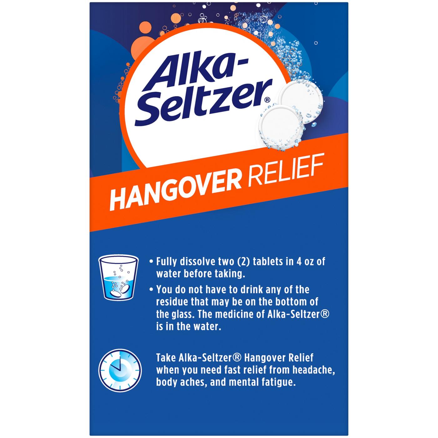 Alka-Seltzer Hangover Relief  Effervescent Tablets Orange Fizz; image 4 of 7