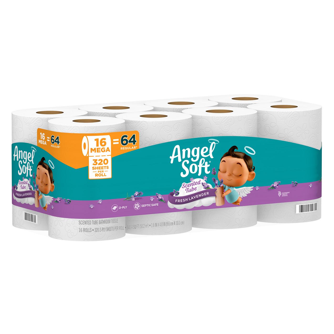 Angel Soft Lavender Scented Tube Toilet Paper Shop Toilet Paper at HEB