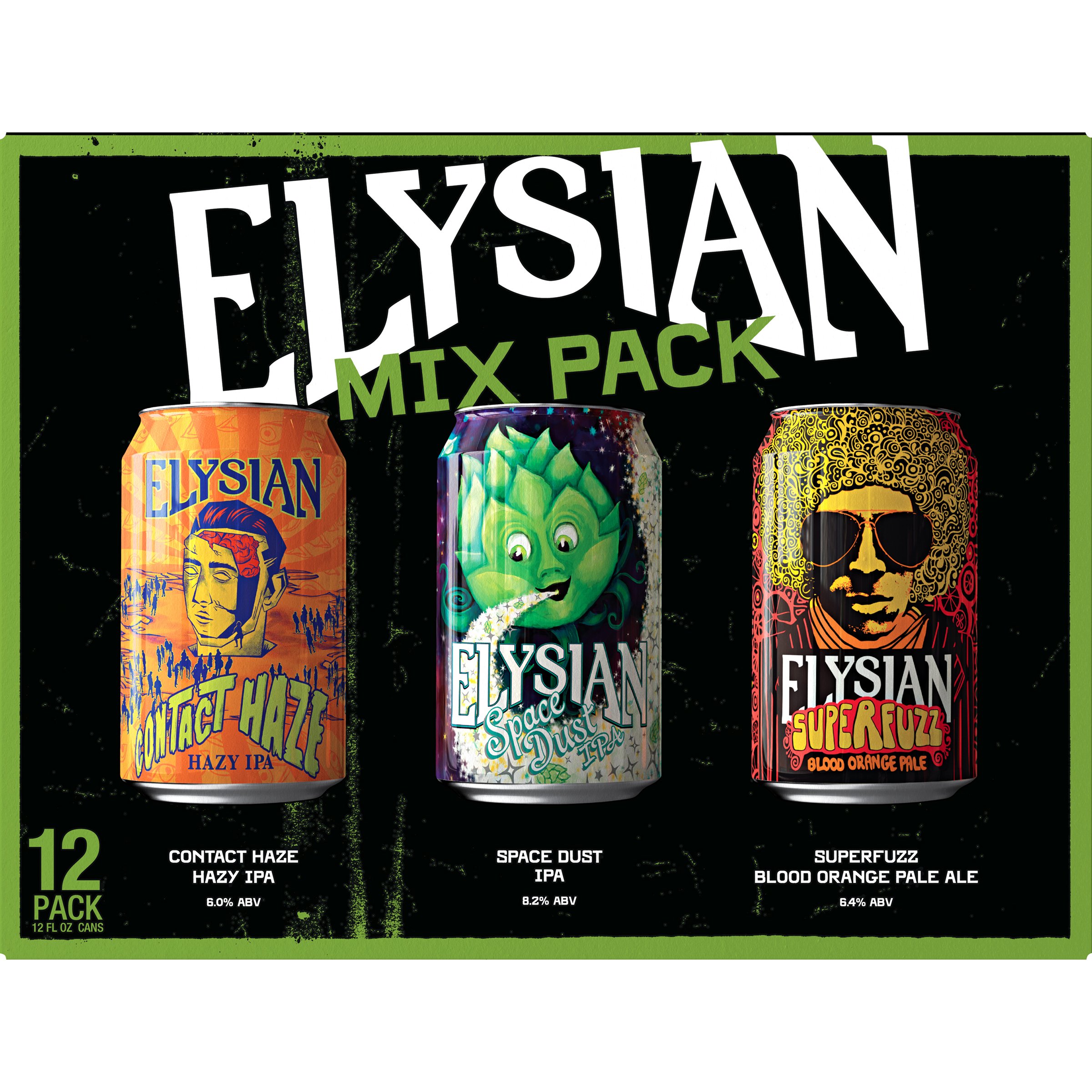 Elysian IPA Beer Mixed Variety Pack 12 oz Cans - Shop Beer