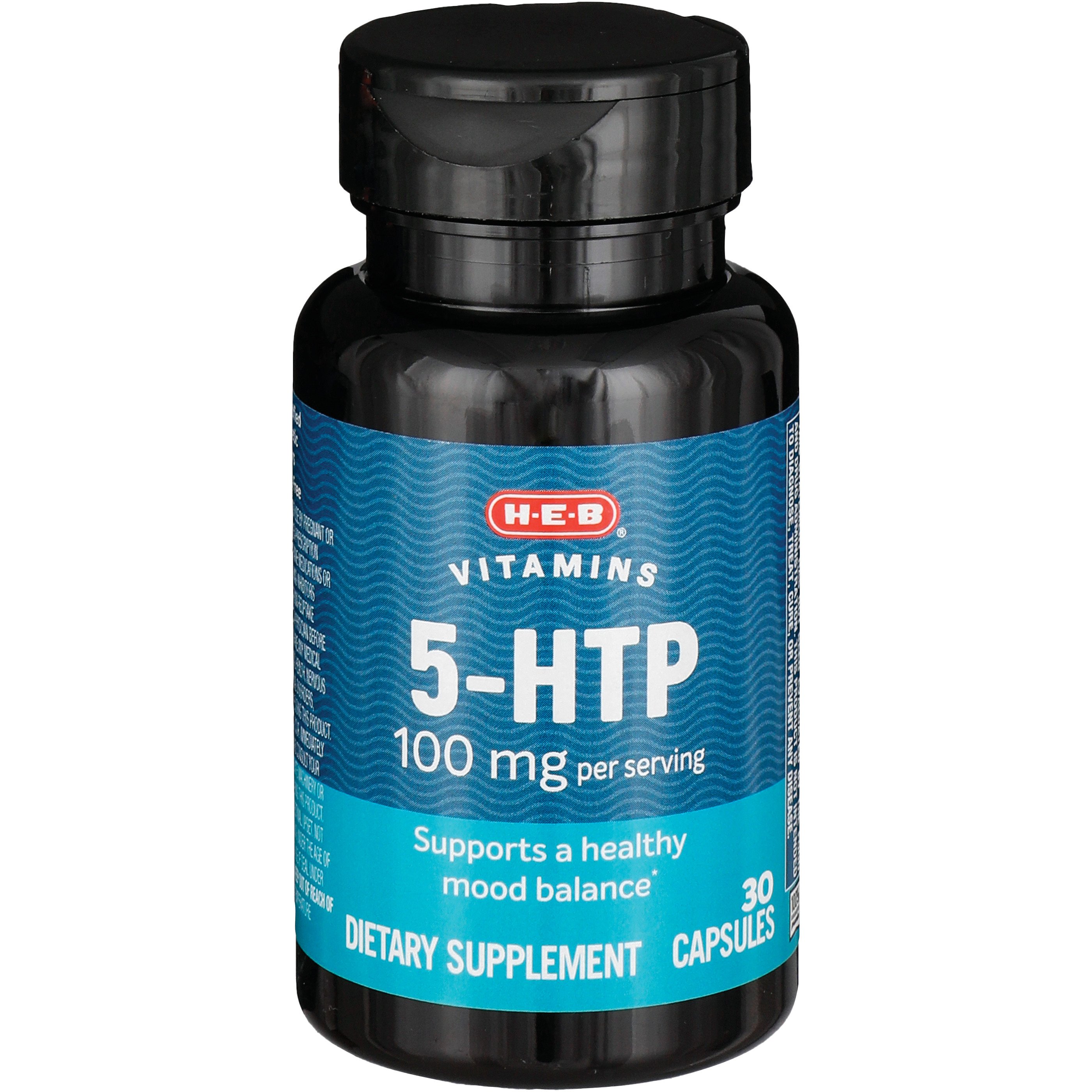 H-E-B Vitamins 5-HTP 100 mg Capsules, 30 ct