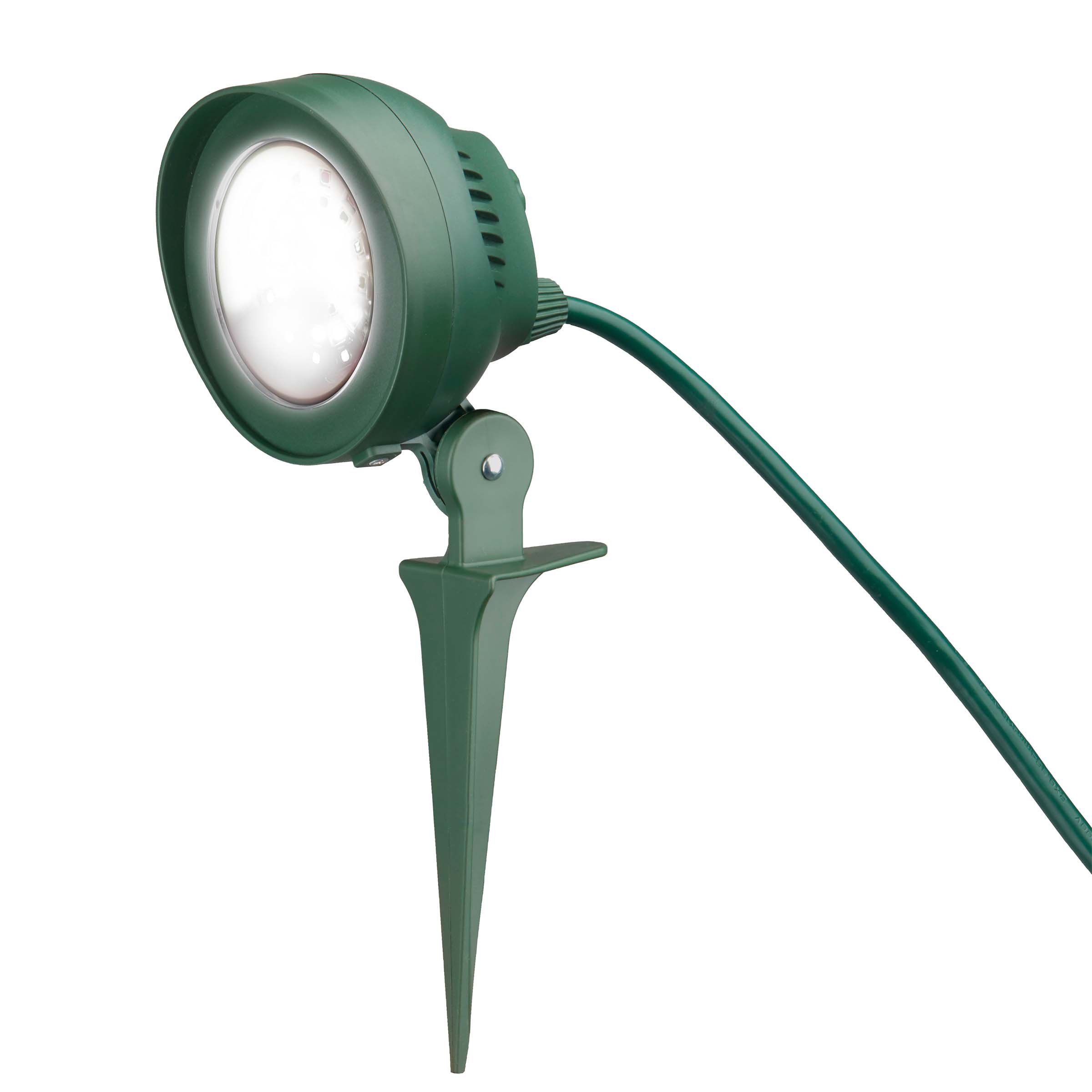 Globe LED Flood Light Stake with Timer Shop Lamps & lights at HEB