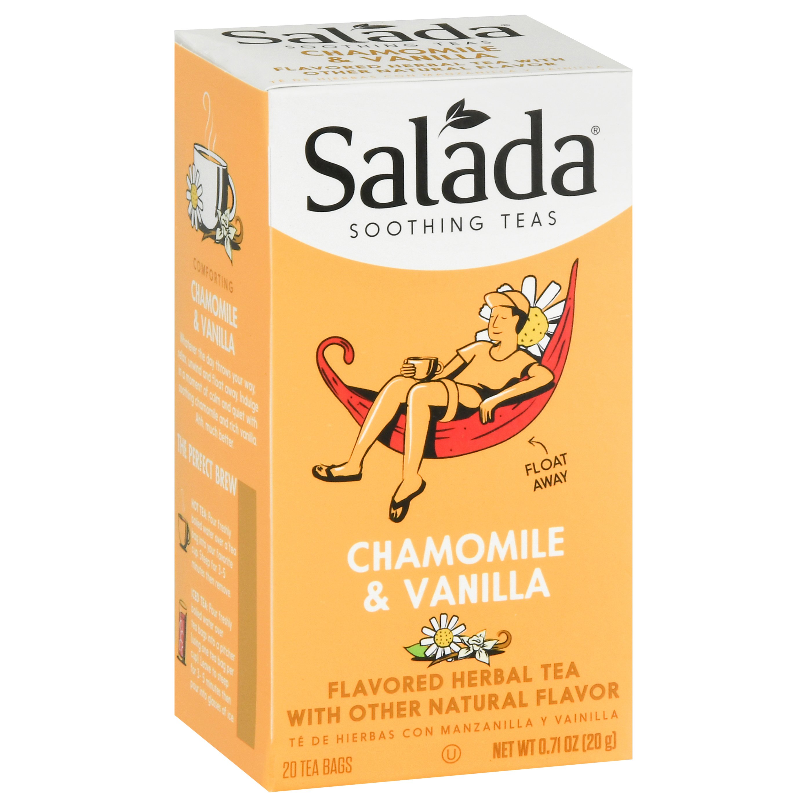 Salada Chamomile & Vanilla Herbal Tea Bags Shop Tea at HEB