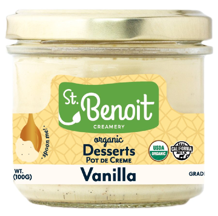 Saint Benoit Creamery Organic Vanilla Pot De Creme, 3.5 oz