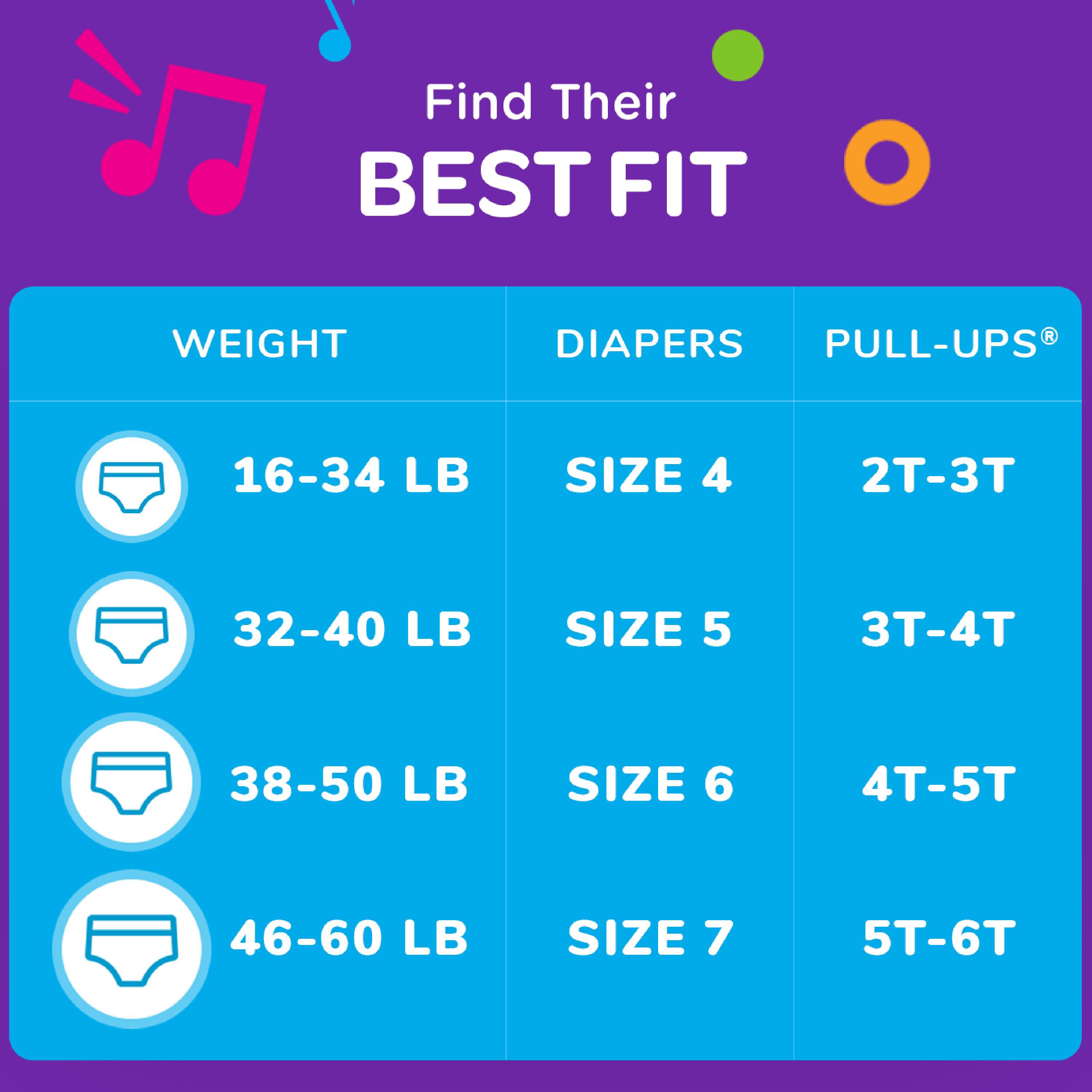 Pull-Ups Girls' Potty Training Pants, 4T-5T (38-50 lbs), 60 Count (Select  for More Options)