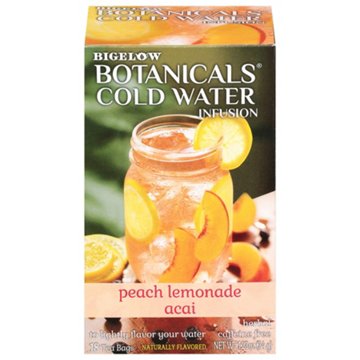 Bigelow Botanicals Cold Water Infusion Peach Lemonade Acai Herbal Tea Bags