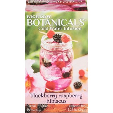Bigelow Botanicals Cold Water Blackberry Raspberry Hibiscus Herbal Tea Bags