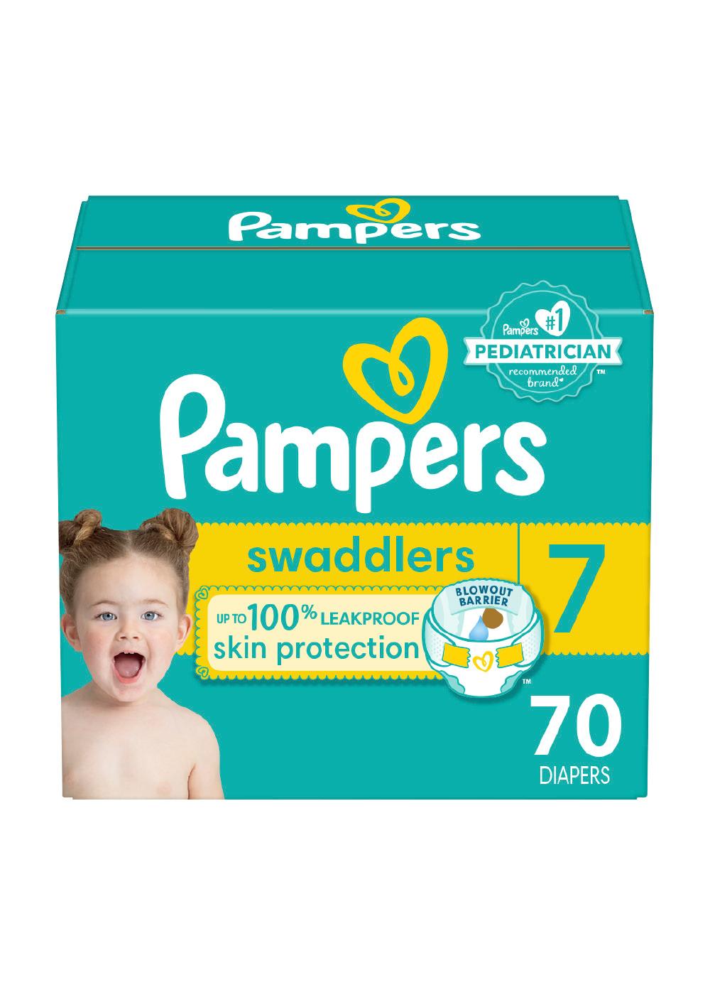 Pampers Swaddlers Baby Diapers - Size 7; image 1 of 10