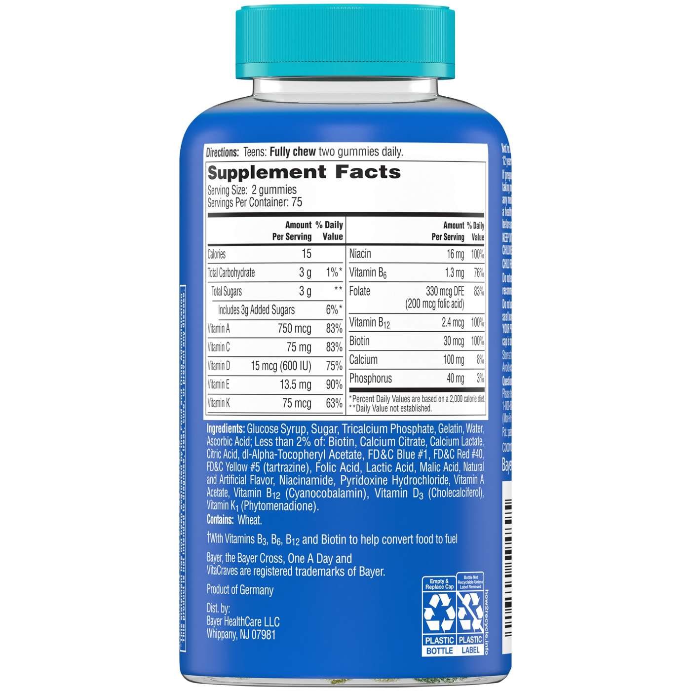 One A Day For Him VitaCraves Teen Gummies; image 2 of 7