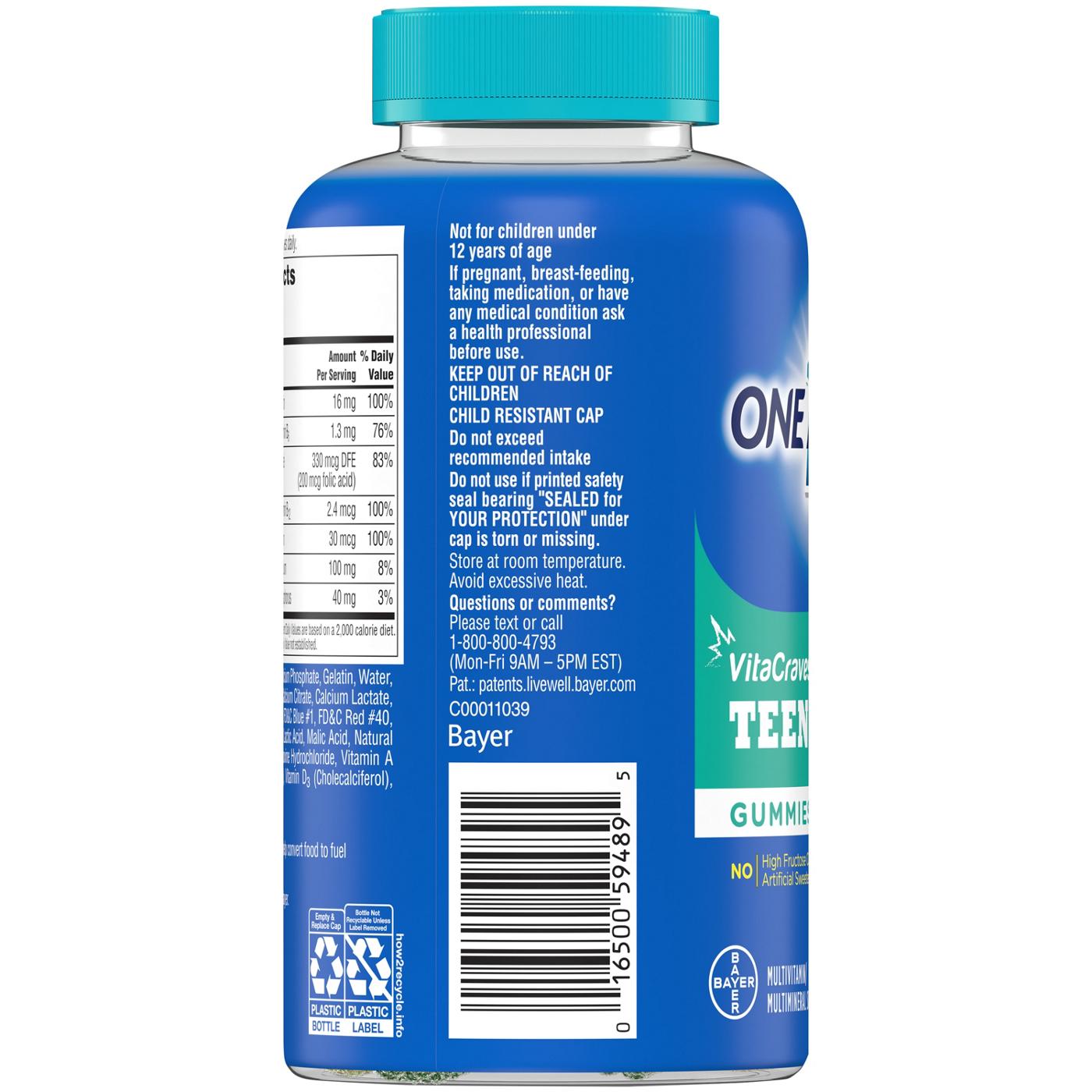 One A Day For Him VitaCraves Teen Gummies; image 4 of 7