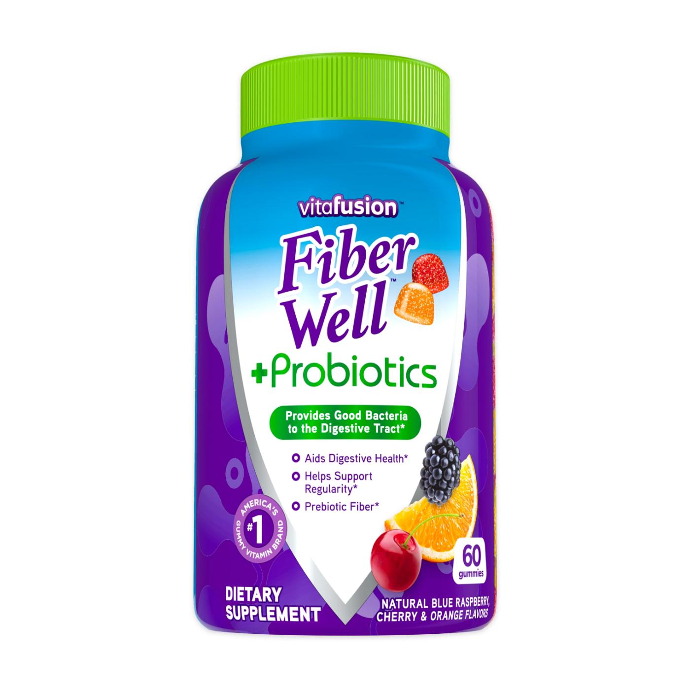 Vitafusion Fiber Well + Probiotics Gummies; image 1 of 6