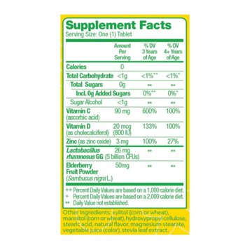Culturelle Kids Immune Defense Probiotic Mixed Berry Chewable Tablets