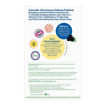 Culturelle Kids Immune Defense Probiotic Mixed Berry Chewable Tablets