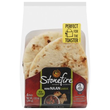 Stonefire Mini Naan Flatbread - Garlic, 4 ct