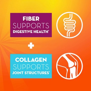 Metamucil 3-in-1 Psyllium Husk Fiber Supplement + Collagen, Plant-Based, Sugar-Free with Stevia, Daily Fiber Powder for Digestive Health, Orange Flavor