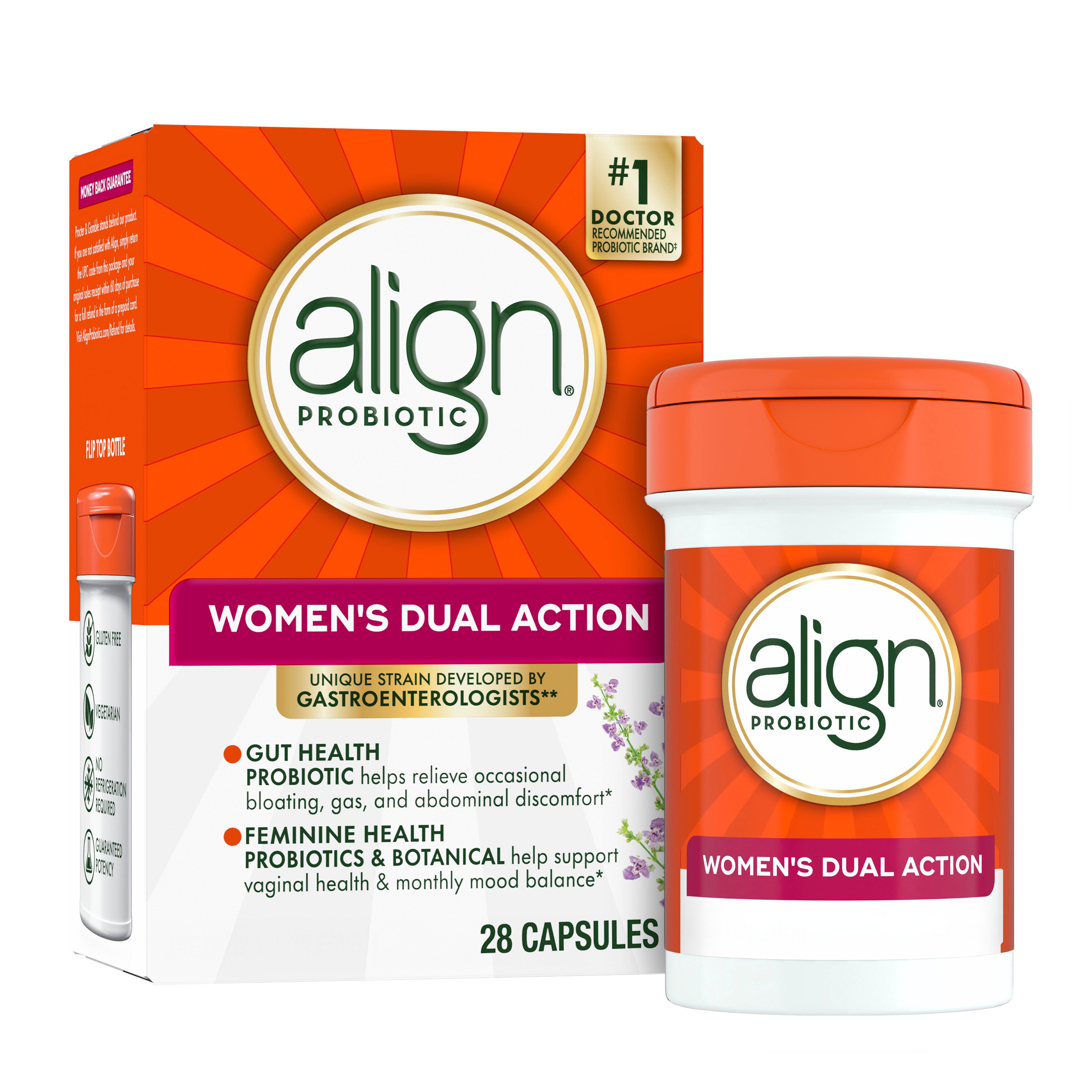 Align Probiotic Capsules, Women's Dual Action, Vaginal Probiotics for Women, 28 ct