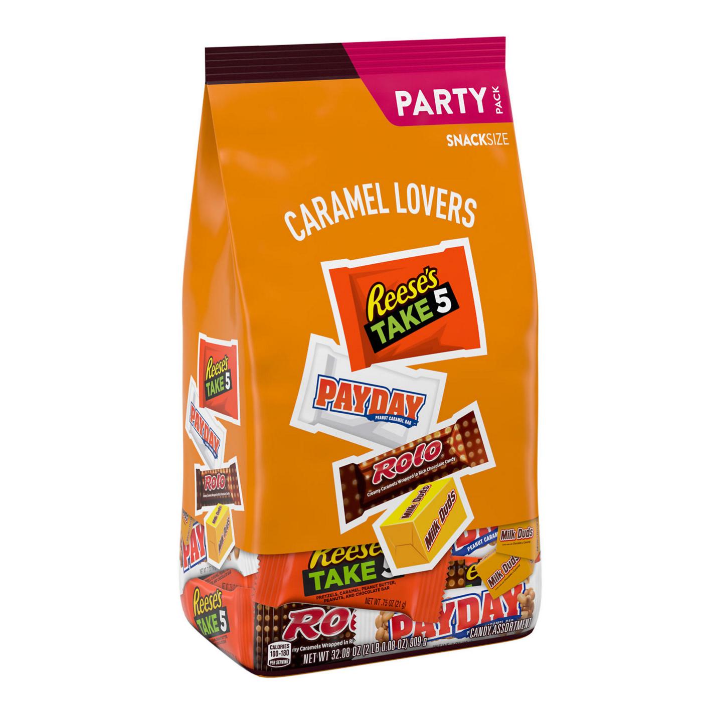 Reese's, Payday, Rolo, & Milk Duds Caramel Lovers Assorted Snack Size Candy - Party Pack; image 6 of 7