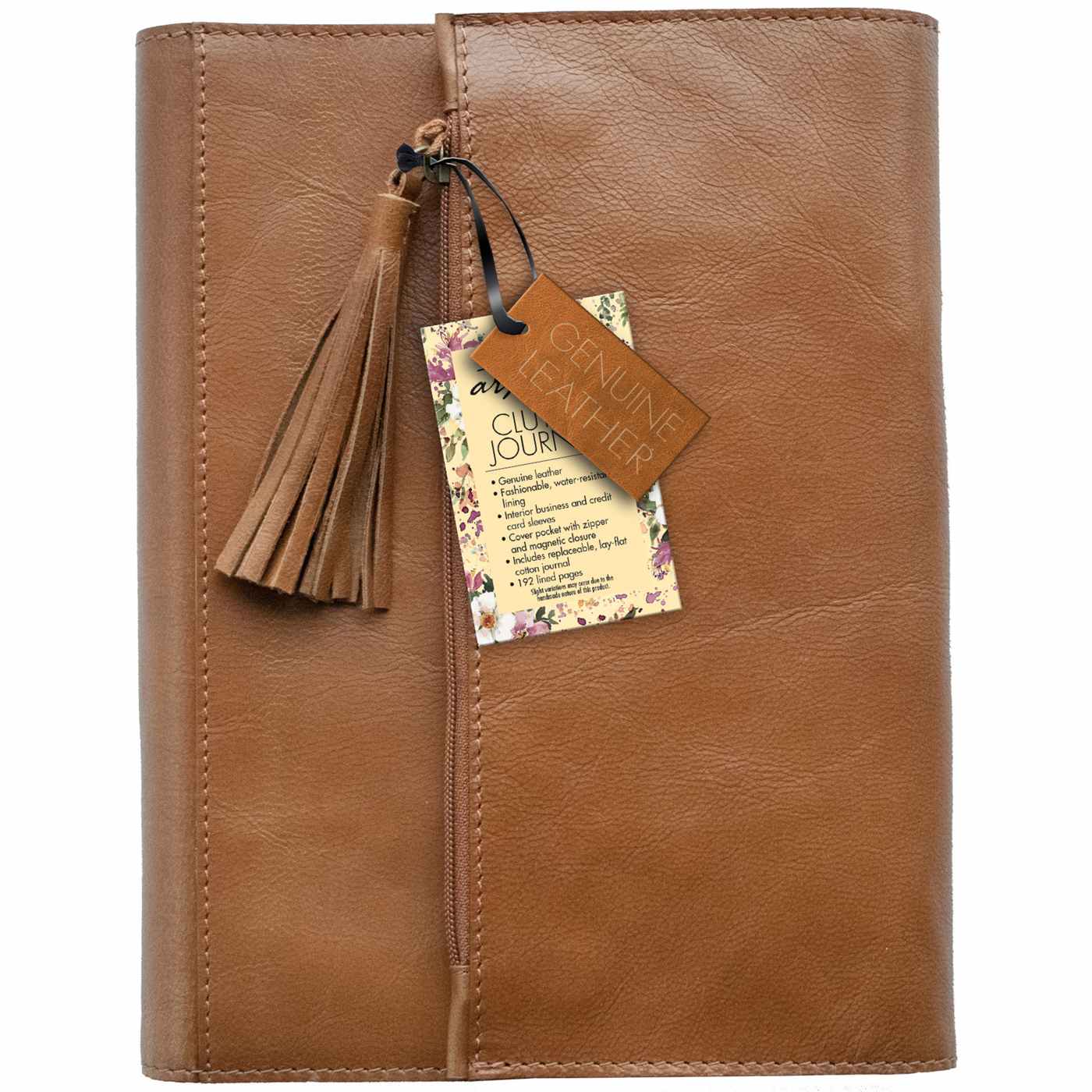 C.R. Gibson Eden Leather Wrapped Clutch Journal - Brown; image 1 of 4