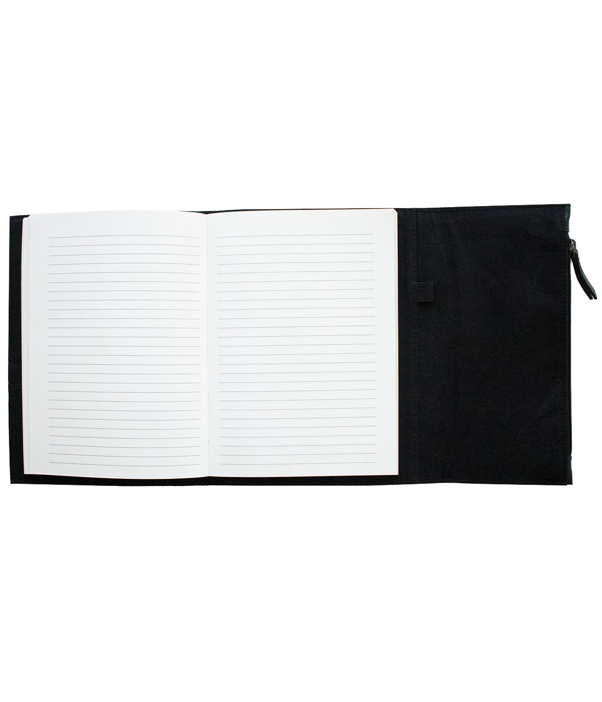 C.R. Gibson Eden Leather Wrapped Clutch Journal - Black; image 3 of 4