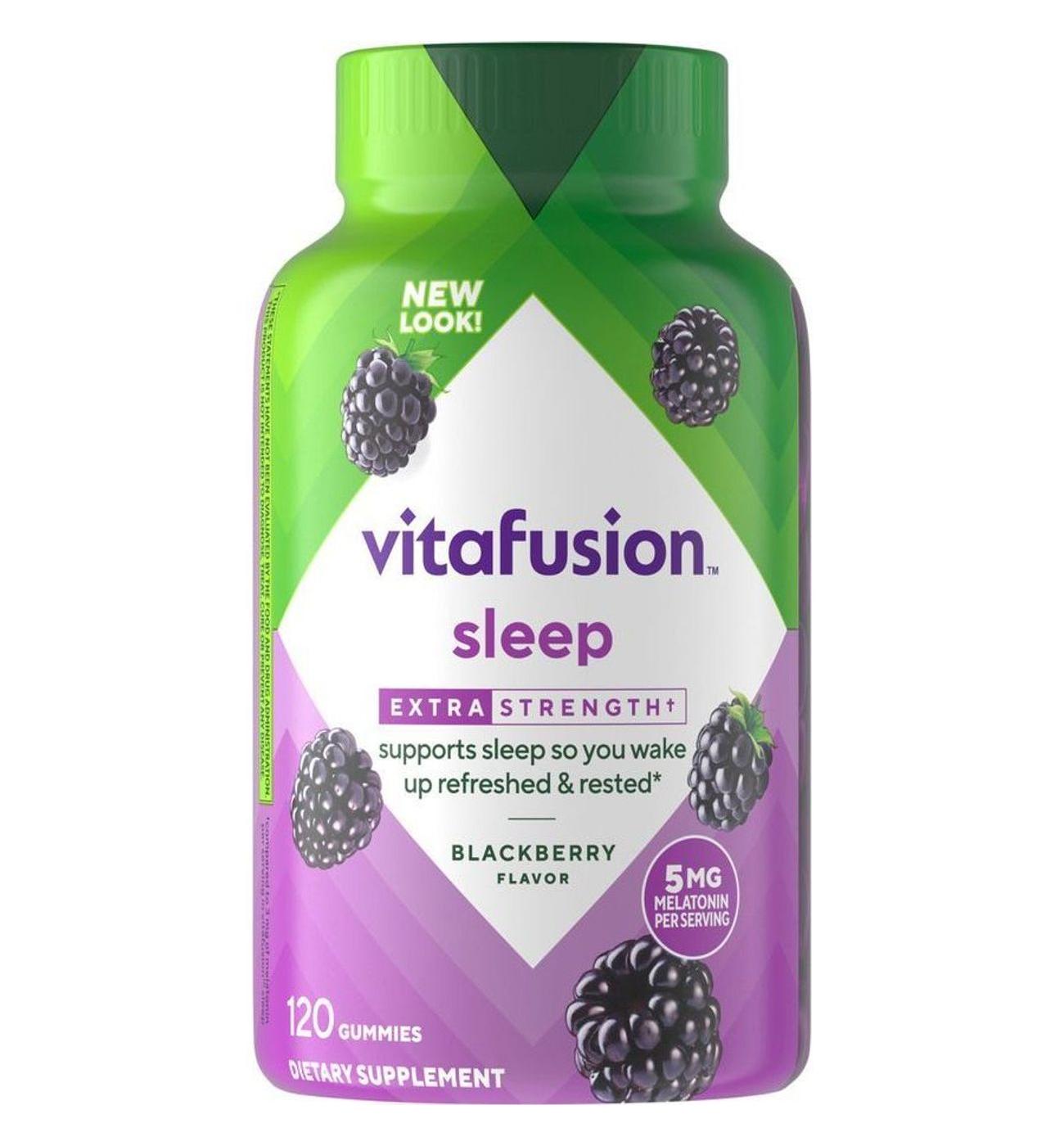 Vitafusion Extra Strength Sleep 5 mg Melatonin Gummies - Blackberry; image 1 of 3