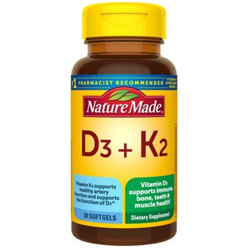 Nature Made D3+ K2 Softgels, 30 ct