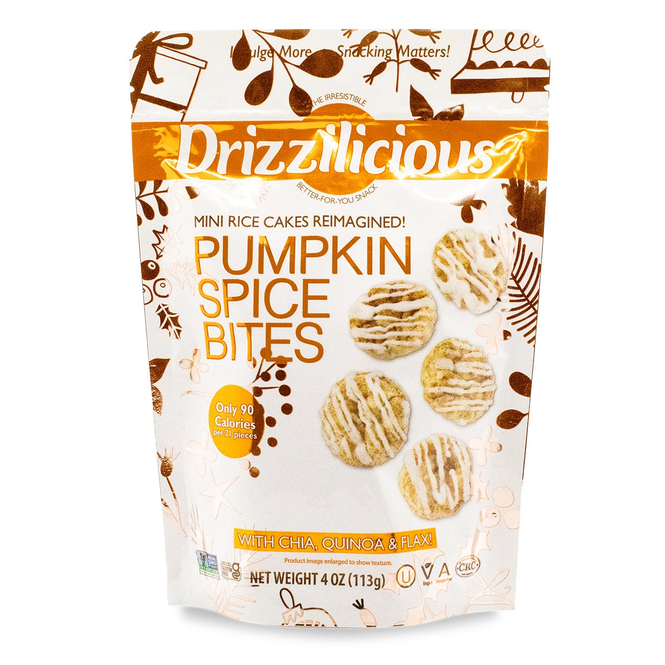 Drizzilicious Mini Rice Cakes - Pumpkin Spice Bites - Shop Rice cakes