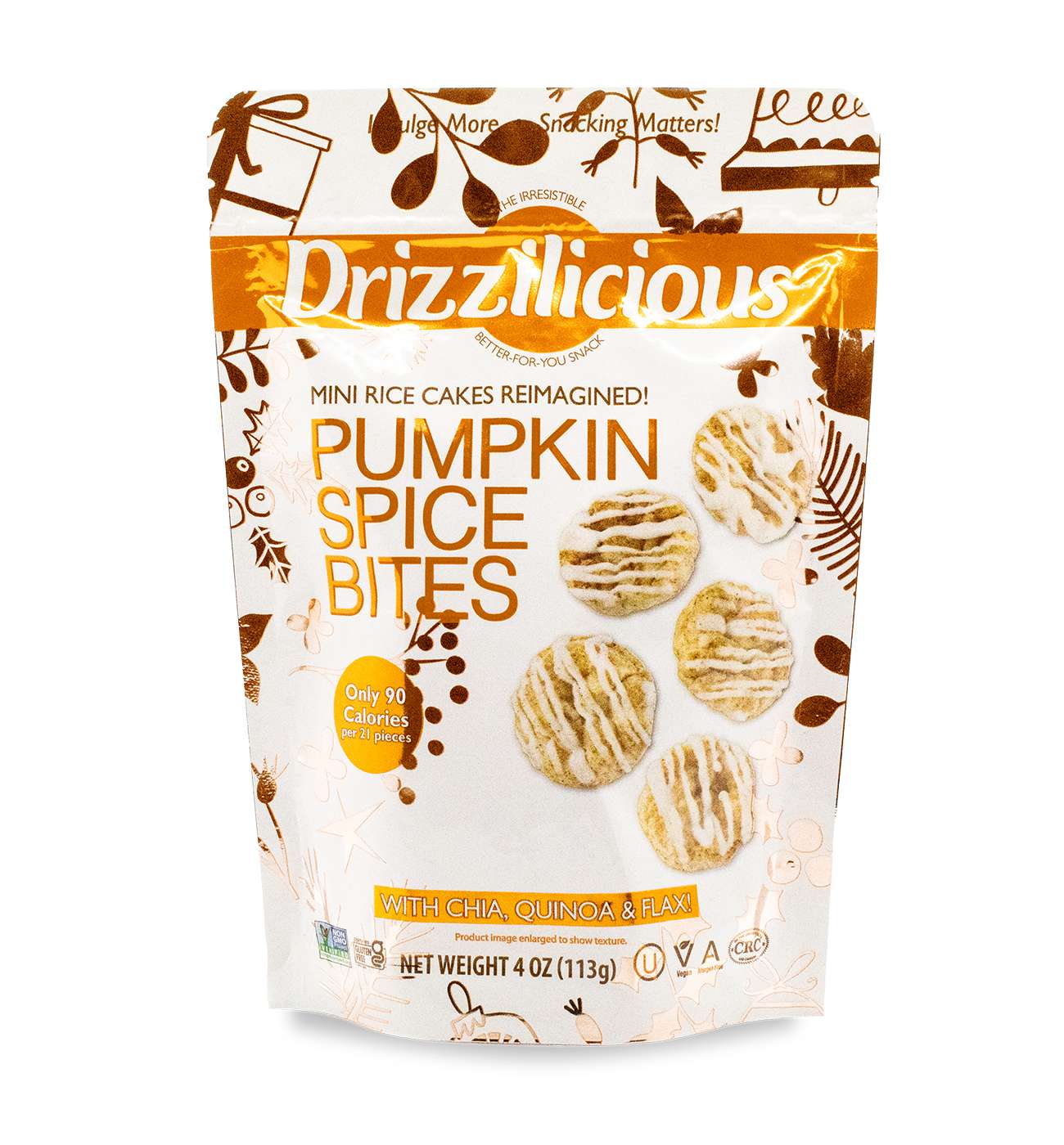 Drizzilicious Pumpkin Spice Bites Mini Rice Cakes; image 1 of 2