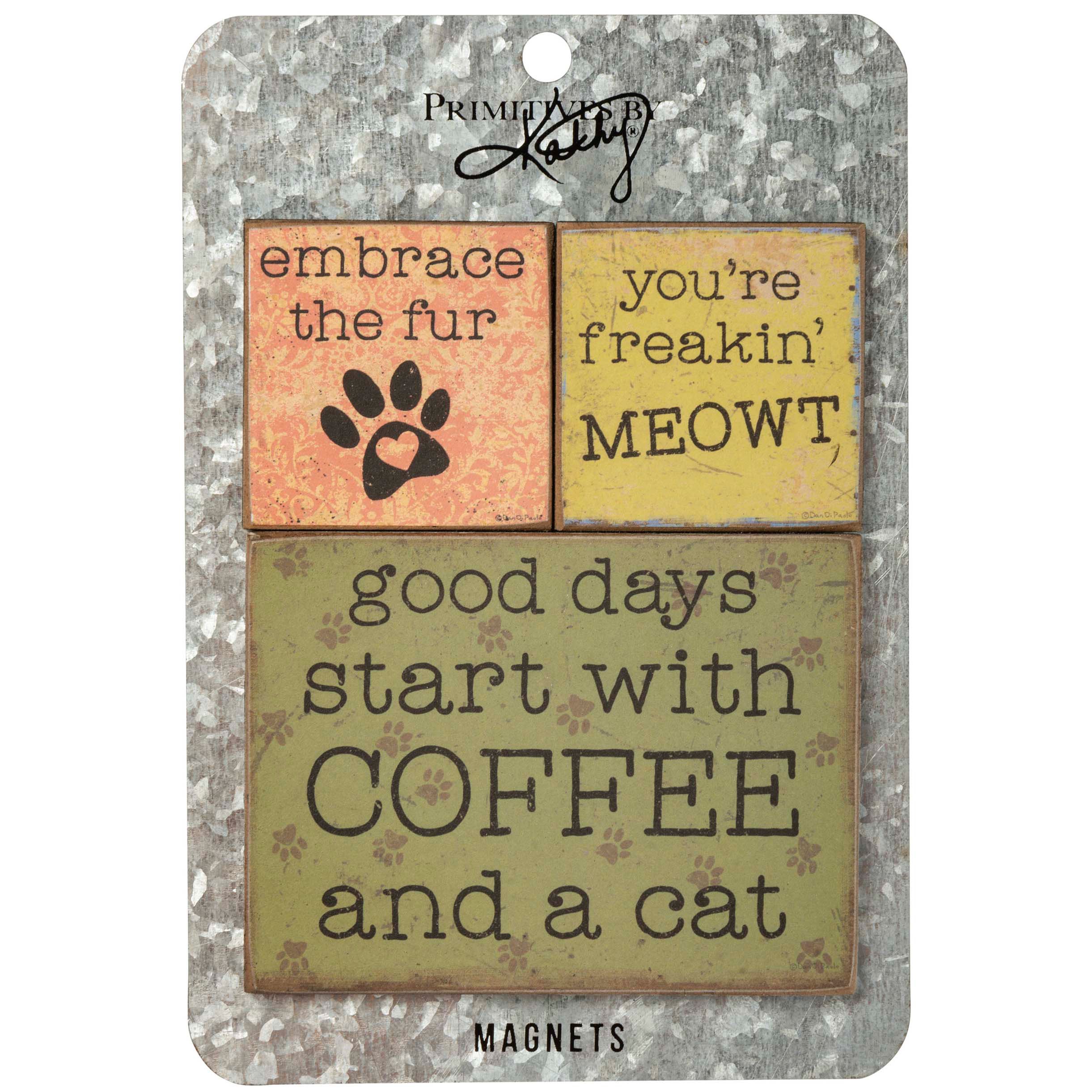 Primitives By Kathy Rustic Wooden Magnet Set – Cat Fur - Shop Tools ...