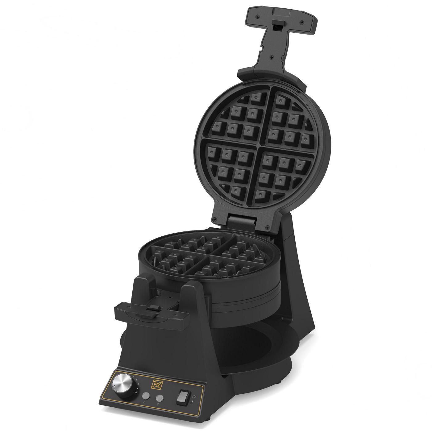 Kitchen & Table by HEB Double Rotating Waffle Maker Classic Black